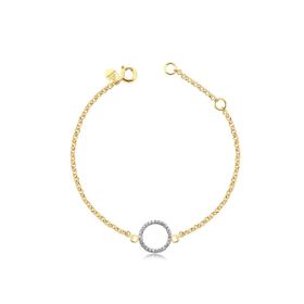 Imagem do produto Pulseira com círculo cravejado de zircônias folheado a ouro 18k