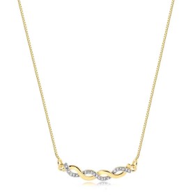 Imagem do produto Colar canga de infinitos cravejado de zircônias folheado a ouro 18k