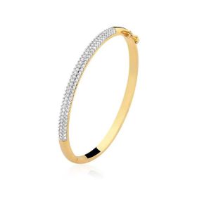 Imagem do produto BRACELETE LARGO CRAVEJADO DE ZIRCÔNIAS FOLHEADO A OURO 18K