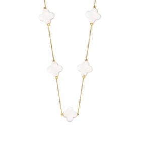 Imagem do produto Colar com 7 mini cleef madrepérola folheado a ouro 18k