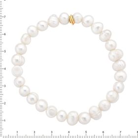 Imagem do produto Pulseira com pérolas irregulares folheado a ouro 18k