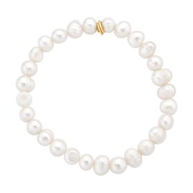 Imagem do produto Pulseira com pérolas irregulares folheado a ouro 18k