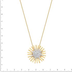 Imagem do produto Colar stelle com detalhe em estrela lisa e cravejada de zircônias folheado a ouro 18k