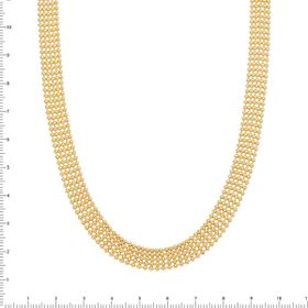 Imagem do produto Colar malha grossa com bolinhas folheado a ouro 18k