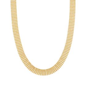 Imagem do produto Colar malha grossa com bolinhas folheado a ouro 18k