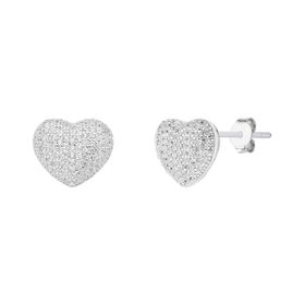 Imagem do produto Brinco Radiance coração cravejado de zircônias Prata 925