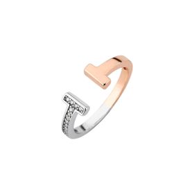 Imagem do produto Anel aberto Tiffy Circle Rosé e cravejado Prata 925