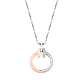 Imagem do produto Colar Tiffy Circle Rosé e cravejado Prata 925