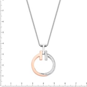 Imagem do produto Colar Tiffy Circle Rosé e cravejado Prata 925
