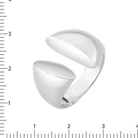 Imagem do produto Anel polido aberto e chanfrado Prata 925