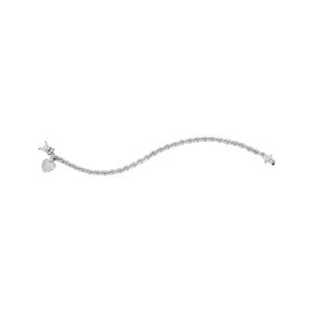 Imagem do produto Pulseira Radiance elos com pingente coração cravejado e fecho italiano Prata 925