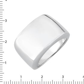 Imagem do produto Anel retangular largo polido prata 925