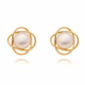 Imagem do produto Brinco Aros com Miolo Redondo Mix de Banhos Folheado a Ouro 18k