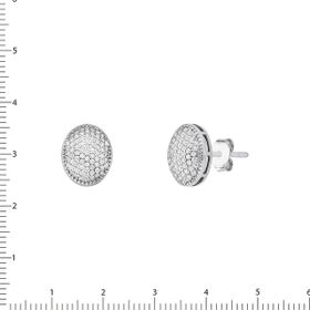 Imagem do produto Brinco Radiance pavê oval cravejado de zircônias Prata 925