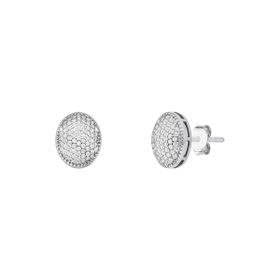 Imagem do produto Brinco Radiance pavê oval cravejado de zircônias Prata 925
