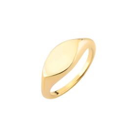 Imagem do produto Anel oval polido folheado a ouro 18k