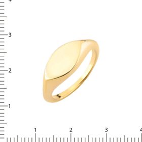 Imagem do produto Anel oval polido folheado a ouro 18k
