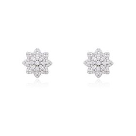 Imagem do produto Brinco flor cravejado de zircônias Prata 925