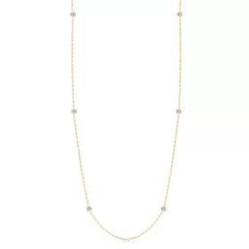 Imagem do produto Colar Stelle com tubinhos cravejados folheado a Ouro 18k