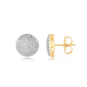 Imagem do produto Brinco Stelle pizza cravejado folheado a Ouro 18k