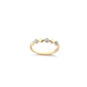 Imagem do produto Anel Stelle aparador geometrico com zircônias folheado a Ouro 18k
