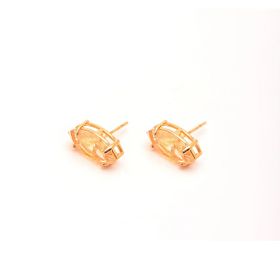 Imagem do produto Brinco navete rutilo folheado a ouro 18k