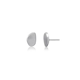 Imagem do produto Brinco petricor oval orgânico fosco prateado