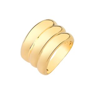 Imagem do produto Anel aro triplo liso folheado a ouro 18k