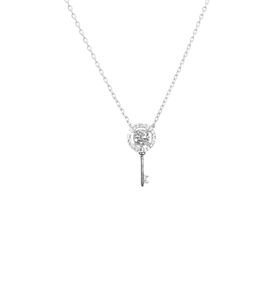 Imagem do produto Colar pingente chave em moissanite Prata 925