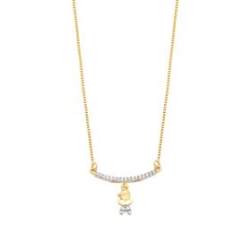 Imagem do produto Colar Stelle canga menino cravejado de zircônias folheado a ouro 18K