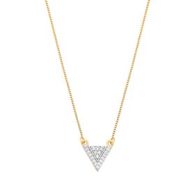 Imagem do produto Colar Stelle triângulo cravejado de zircônias folheado a ouro 18k
