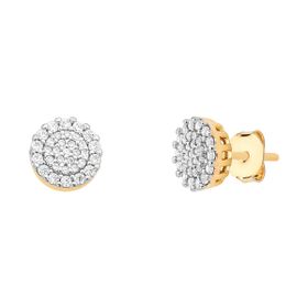 Imagem do produto Brinco Stelle pavê cravejado de zircônias folheado a ouro 18k