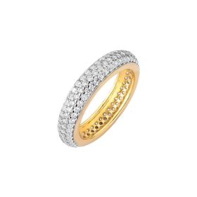 Imagem do produto Anel aliança Stelle cravejado de zircônias folheado a ouro 18k