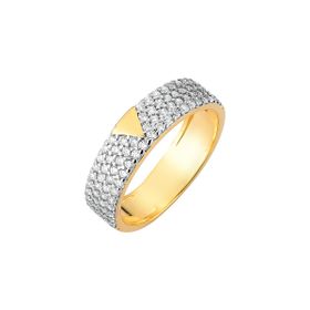 Imagem do produto Anel triângulo Stelle cravejado de zircônias a ouro 18k