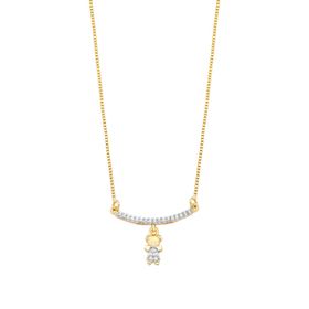 Imagem do produto Colar Stelle canga menino cravejado de zircônias folheado a ouro 18K