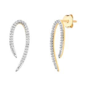 Imagem do produto Brinco Meia lua stelle com zircônias folheado a ouro 18K