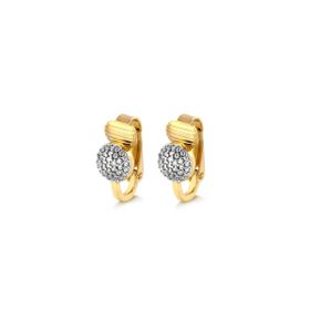 Imagem do produto BRINCO PRESSÃO REDONDO CRAVEJADO DE ZIRCÔNIAS FOLHEADO A OURO 18K MODELO