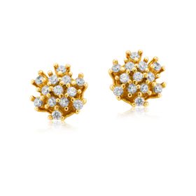 Imagem do produto Brinco cravejado de zircônia folheado a ouro 18k
