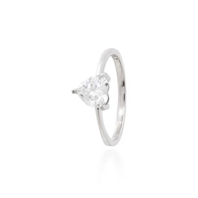 Imagem do produto Anel Coração de Moissanite 6,5mm em Prata 925