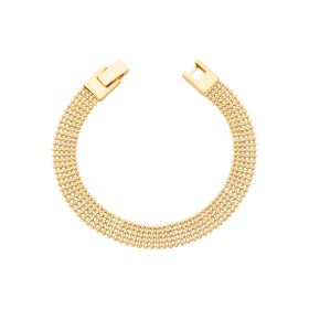 Imagem do produto Pulseira grossa malha bolinha Folheado a ouro 18K