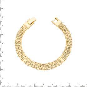 Imagem do produto Pulseira grossa malha bolinha Folheado a ouro 18K