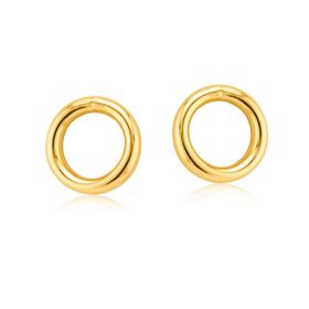 Imagem do produto Brinco argola com camadas lisas folheado a ouro 18K