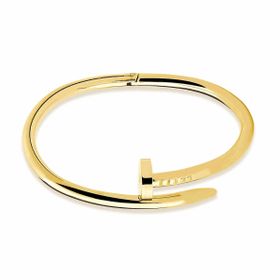 Imagem do produto Pulseira Bracelete Liso Prego 11mm Folheado a Ouro 18K
