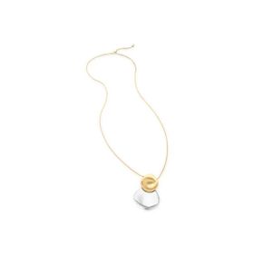 Imagem do produto Colar longo com dois pingentes mix de banhos folheado a ouro 18K