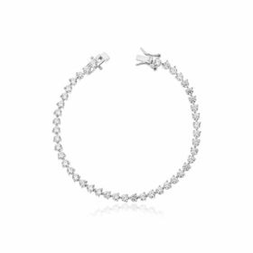 Imagem do produto Pulseira duas garras 17cm riviera de moissanite 2.5mm em prata 925