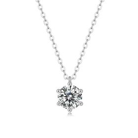 Imagem do produto Colar moissanite 1ct 6mm solitário em prata 925