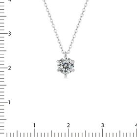 Imagem do produto Colar moissanite 1ct 6mm solitário em prata 925