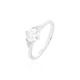 Imagem do produto Anel solitário 6 garras com moissanite 8mm em prata 925