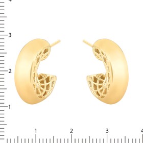 Imagem do produto Brinco Meia argola lisa com forro interno folheado a Ouro 18K