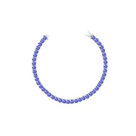 Imagem do produto Pulseira riviera cravejada de cristais 6mm Roxo Tanzanita em prata 925